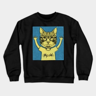 Surreal Meow Cat Head Crewneck Sweatshirt